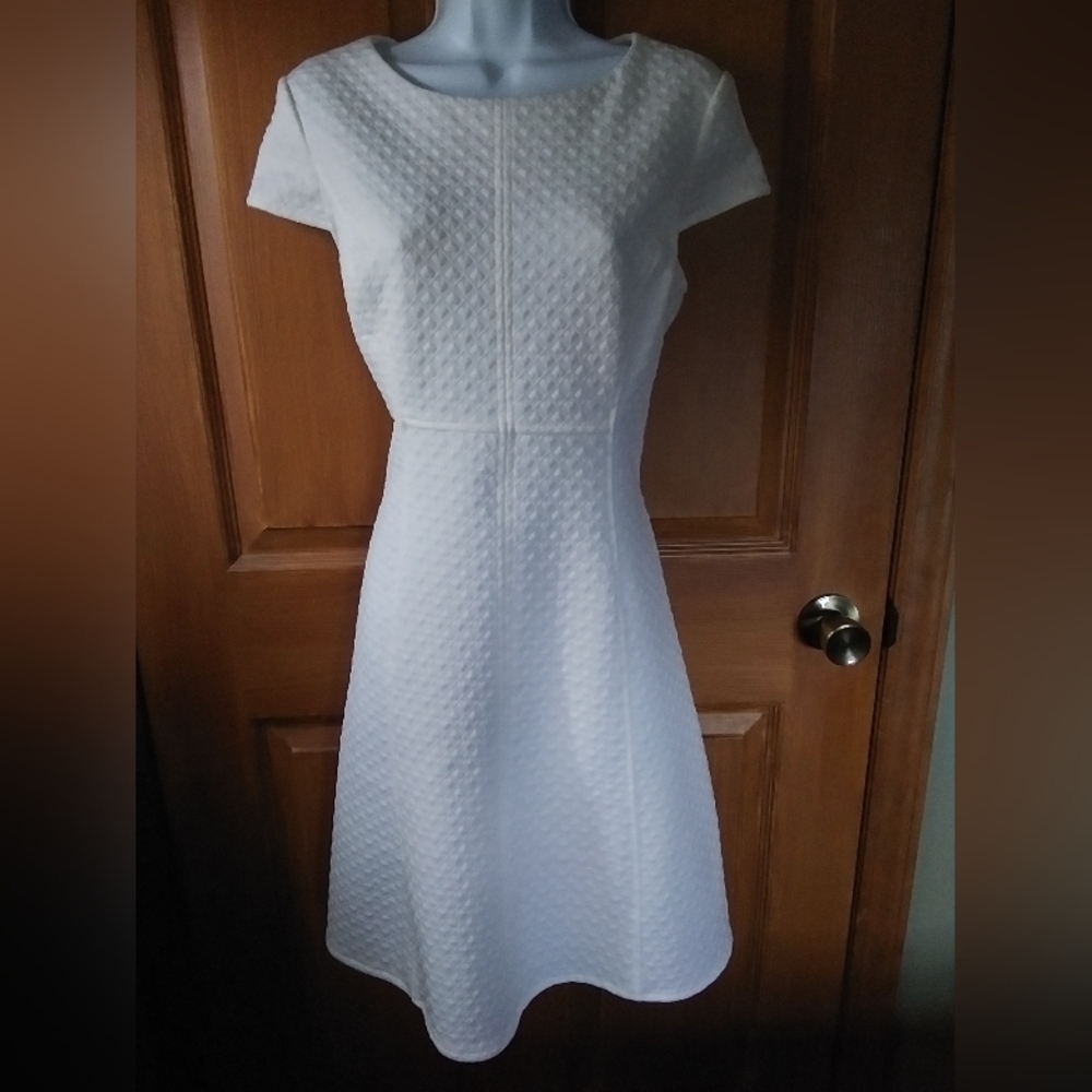 Kasper White Cap Sleeve Dress